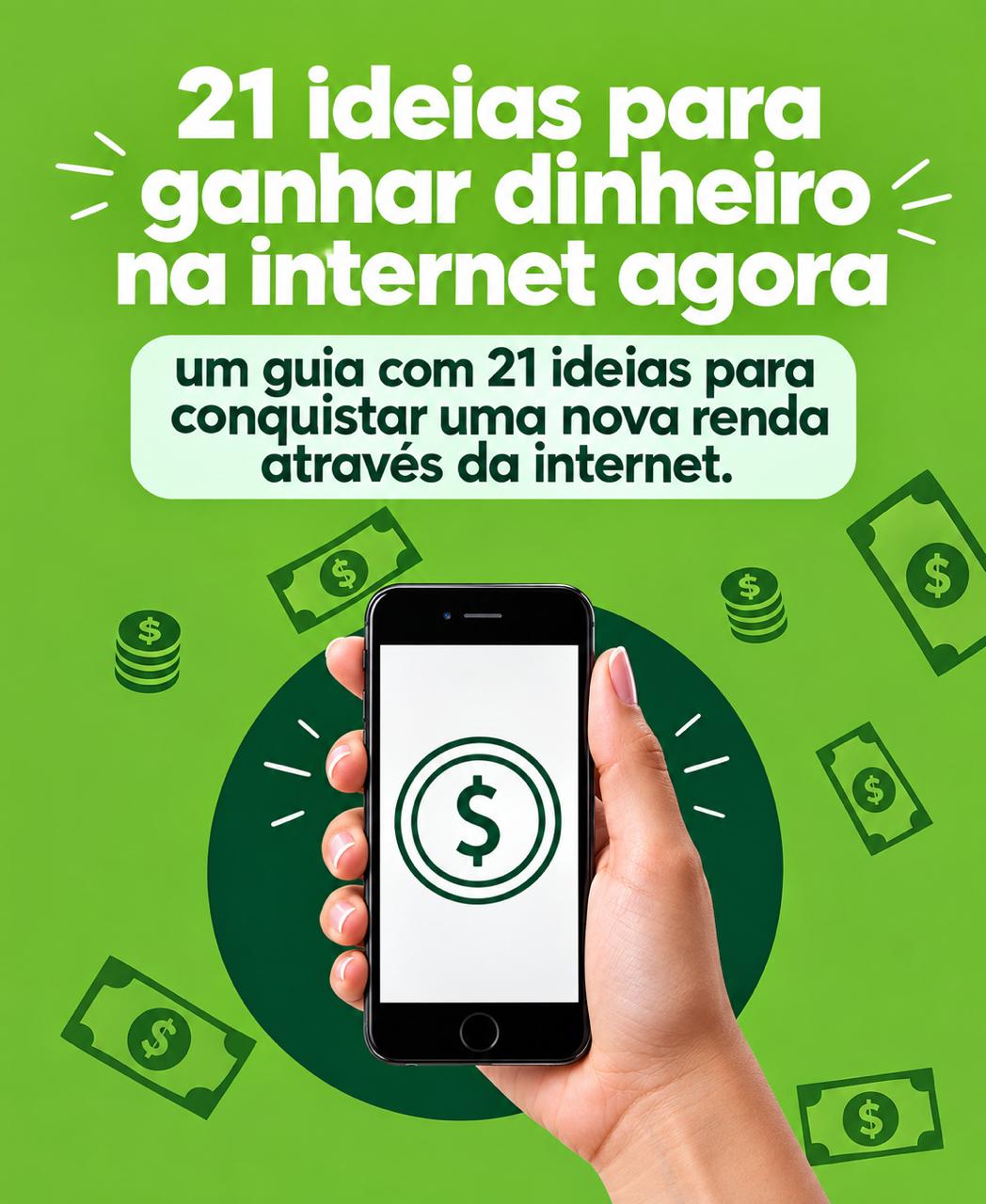 Capa do e-book 21 Ideias para Ganhar Dinheiro na Internet